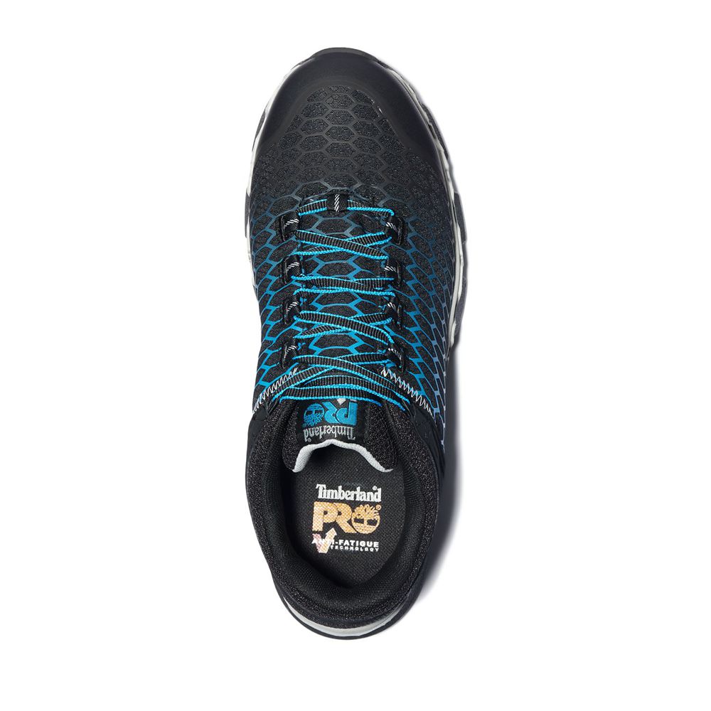 Timberland Mens Work Shoes PRO® Powertrain Sport Alloy Toe EH - Black/Blue - India MC4608972